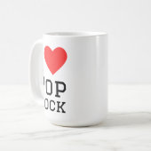 Ik hou van poprock koffiemok (Voorkant links)