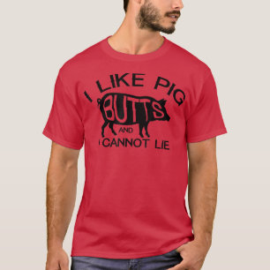 Ik hou van Pork ButtsFunny Grilling BBQ Barbecue M T-shirt