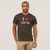 Ik hou van Pork Pie hart T-Shirt (Voorkant volledig)