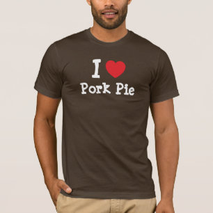 Ik hou van Pork Pie hart T-Shirt