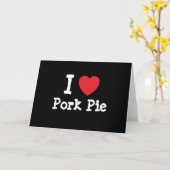 Ik hou van Pork Pie hart T-Shirt Kaart (Gele Bloem)