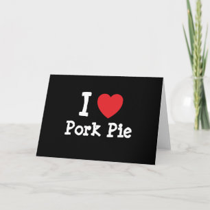 Ik hou van Pork Pie hart T-Shirt Kaart