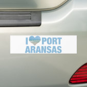 Ik hou van Port Aransas Bumpersticker (Op auto)