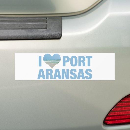 Ik hou van Port Aransas Bumpersticker (Op auto)