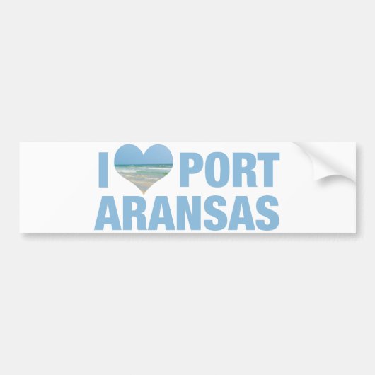 Ik hou van Port Aransas Bumpersticker (Voorkant)