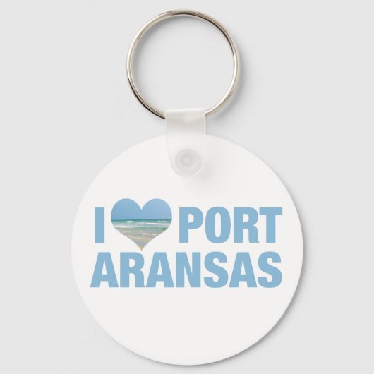 Ik hou van Port Aransas Sleutelhanger (Voorkant)