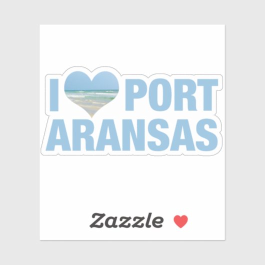 Ik hou van Port Aransas Sticker (Vel)
