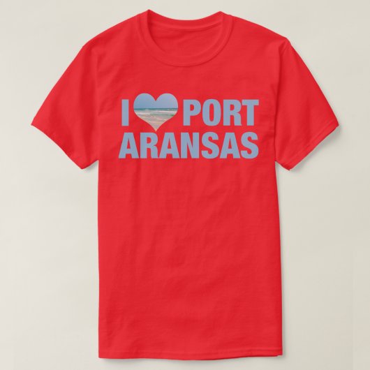 Ik hou van Port Aransas T-shirt (Design voorkant)