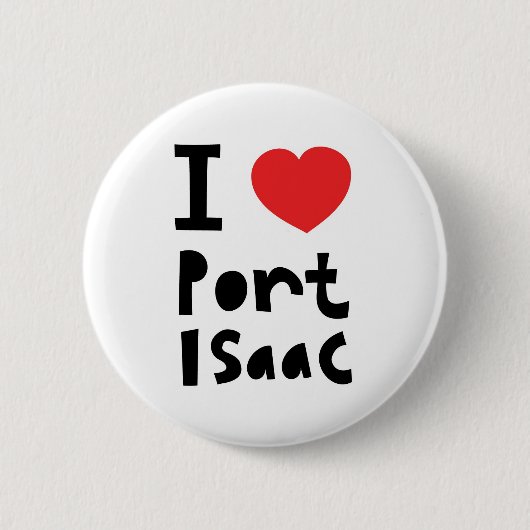 Ik hou van Port Isaac Ronde Button 5,7 Cm (Voorkant)