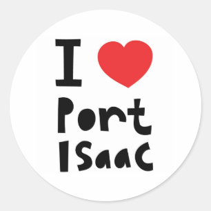 Ik hou van Port Isaac Ronde Sticker