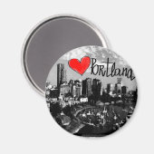 Ik hou van Portland Magneet (Voorkant / Achterkant)