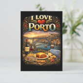 Ik hou van Porto Bedankkaart (Staand voorkant)