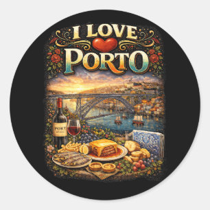 Ik hou van Porto Ronde Sticker