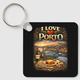 Ik hou van Porto Sleutelhanger