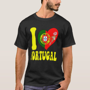 Ik hou van Portugal en ben er trots op Portugese C T-shirt