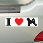 Ik hou van Portugese waterhonden Bumpersticker (Op auto)