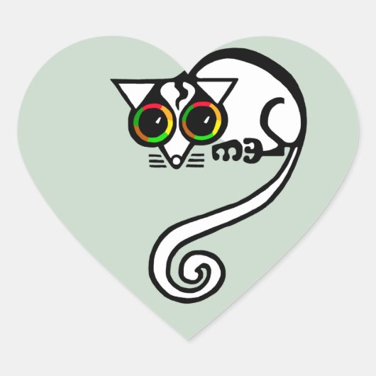 Ik hou van POSSUMS- Marsupial -Aussie wildlife- Gr Hart Sticker (Voorkant)