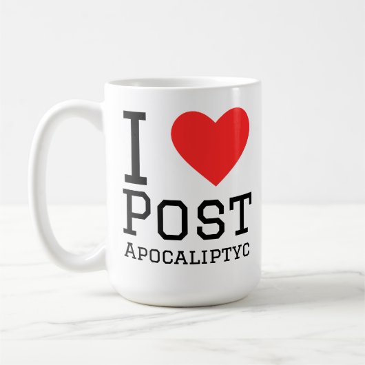 Ik hou van post-apocalyptisch koffiemok (Links)