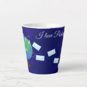 Ik hou van Postcrossing - Latte mok (Voorkant)