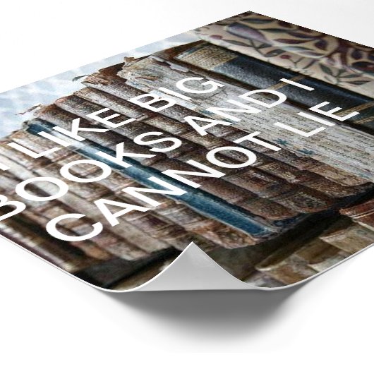 Ik hou van poster van grote boeken (Hoek)