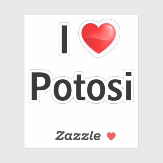 Ik hou van Potosi Sticker (Vel)