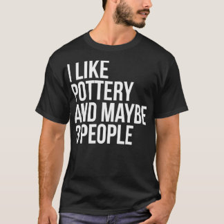 Ik hou van Pottery en misschien 3 mensen die grapp T-shirt