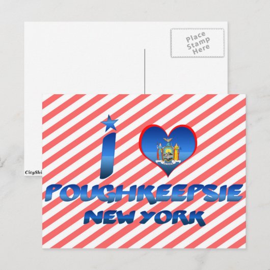 Ik hou van Poughkeepsie, New York Briefkaart (Voorkant / Achterkant)