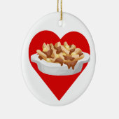 Ik hou van poutine keramisch ornament (Rechts)