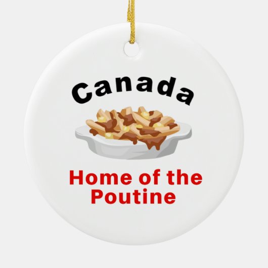Ik hou van poutine keramisch ornament (Achterkant)