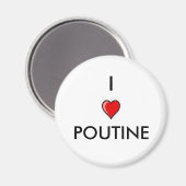 Ik hou van Poutine Magneet (Voorkant / Achterkant)