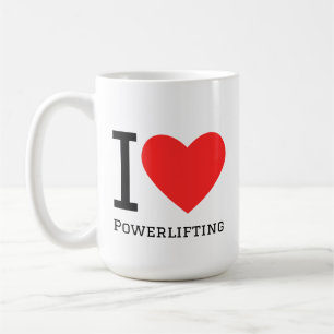 Ik hou van powerlifting koffiemok