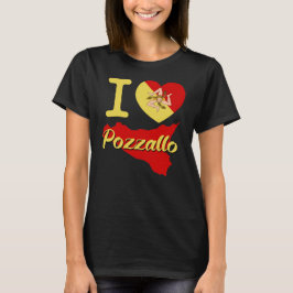 Ik hou van Pozzallo (ik Siciliaans hart Pozzallo) T-shirt