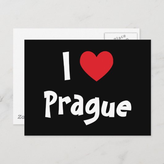 Ik hou van Praag Briefkaart (Voorkant / Achterkant)