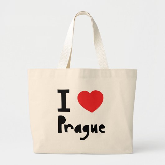 Ik hou van Praag Grote Tote Bag (Voorkant)