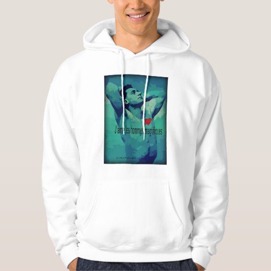 Ik hou van prachtige Mannen (Franstalig) van Tauru Hoodie (Voorkant)