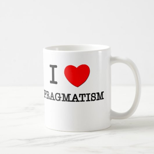 Ik hou van pragmatisme koffiemok (Rechts)