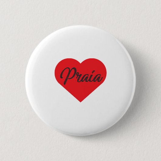 Ik hou van Praia - Kaapverdië Ronde Button 5,7 Cm (Voorkant)