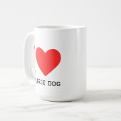 Ik hou van prairiehond koffiemok (Voorkant links)