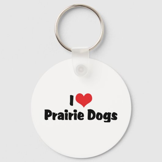 Ik hou van Prairiehonden met Hart Sleutelhanger (Voorkant)