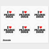 IK HOU VAN PRAIRIEHONDEN RONDE STICKER (Vel)