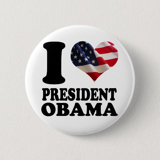 Ik hou van President Obama Button (Voorkant)