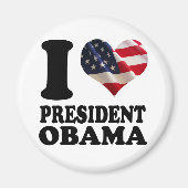 Ik hou van President Obama Magnet (Voorkant)