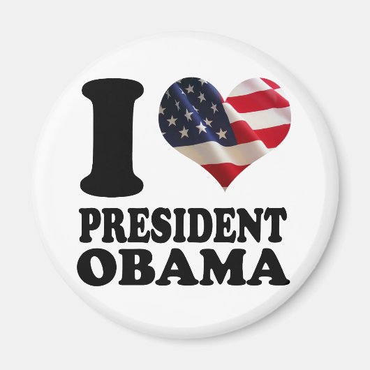Ik hou van President Obama Magnet (Voorkant)