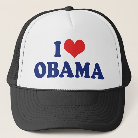 Ik hou van president Obama Trucker Pet (Voorkant)