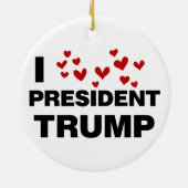 Ik hou van president Trump Harten Keramisch Ornament (Achterkant)