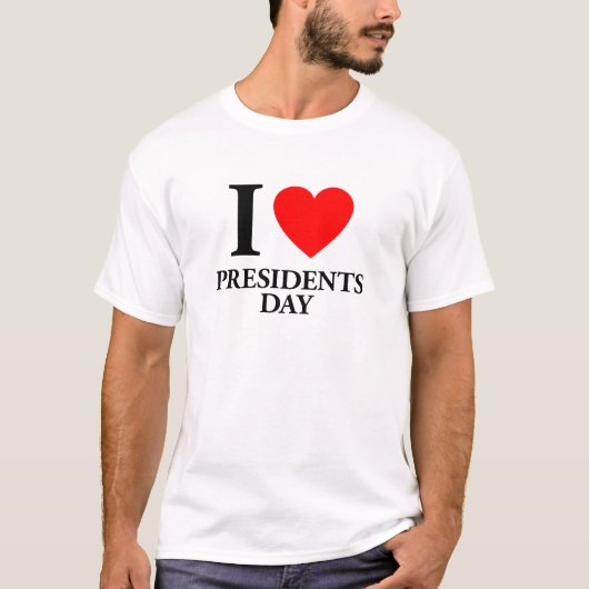 Ik hou van Presidenten Day T-shirt (Voorkant)