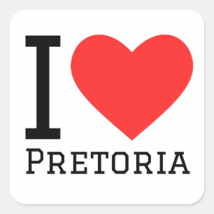 Ik hou van Pretoria Vierkante Sticker