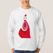 Ik hou van Prettige feestdagen met kerst met compa T-shirt (Voorkant)