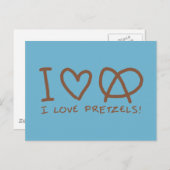 Ik hou van pretzels briefkaart (Voorkant / Achterkant)