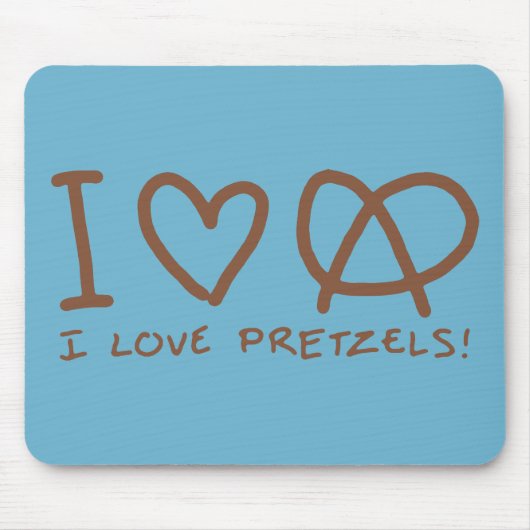 Ik hou van pretzels muismat (Voorkant)